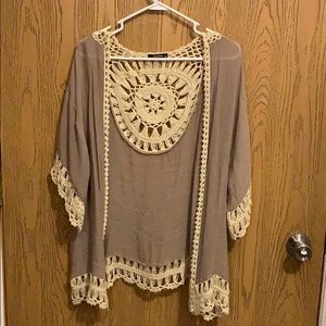 Lacy boho cardigan